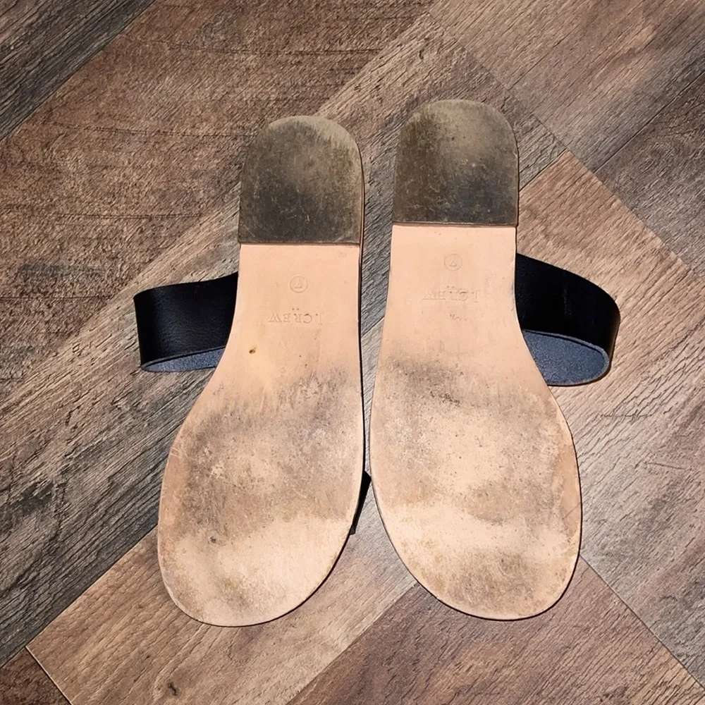 J CREW BLACK STRAP SANDALS - Picture 2 of 2